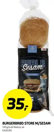 Bunnpris BURGERBRØD STORE M/SESAM tilbud