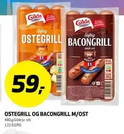 Bunnpris OSTEGRILL OG BACONGRILL M/OST tilbud