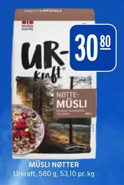 Rema 1000 MÜSLI NØTTER tilbud