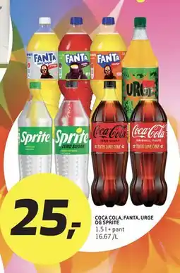 Bunnpris COCA COLA, FANTA, URGE OG SPRITE tilbud