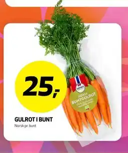 Bunnpris GULROT I BUNT tilbud