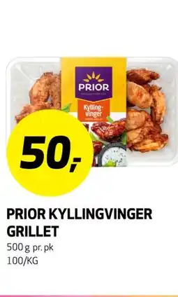 Bunnpris PRIOR KYLLINGVINGER GRILLET tilbud