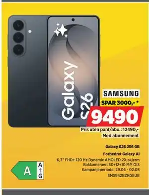 POWER Galaxy S26 256 GB tilbud