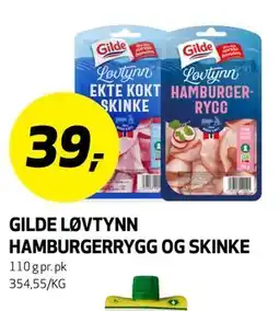 Bunnpris GILDE LØVTYNN HAMBURGERRYGG OG SKINKE tilbud