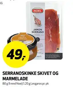 Bunnpris SERRANOSKINKE SKIVET OG MARMELADE tilbud