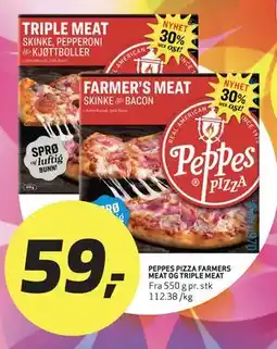 Bunnpris PEPPES PIZZA FARMERS MEAT OG TRIPLE MEAT tilbud