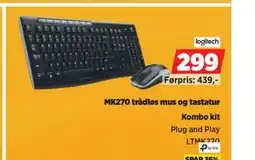 POWER logitech MK270 trådløs mus og tastatur tilbud