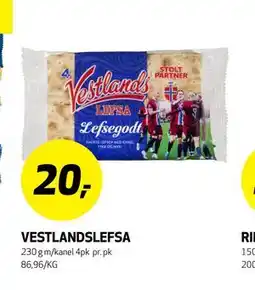 Bunnpris VESTLANDSLEFSA tilbud