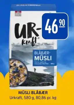 Rema 1000 MÜSLI BLÅBÆR tilbud