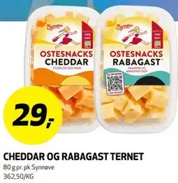 Bunnpris CHEDDAR OG RABAGAST TERNET tilbud