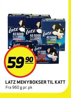 Bunnpris LATZ MENYBOKSER TIL KATT tilbud