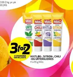 Bunnpris HVITLØK-, SITRON-, CHILI -OG URTEMAJONES tilbud