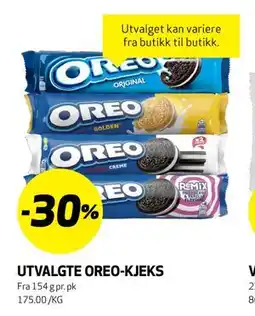 Bunnpris UTVALGTE OREO-KJEKS tilbud
