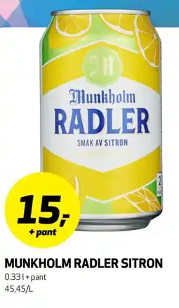 Bunnpris MUNKHOLM RADLER SITRON tilbud