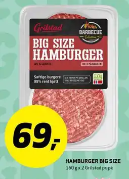 Bunnpris HAMBURGER BIG SIZE tilbud