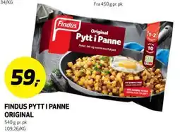 Bunnpris FINDUS PYTT I PANNE ORIGINAL tilbud