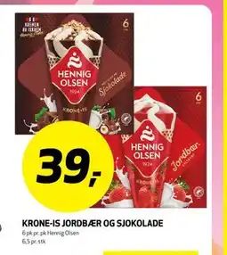 Bunnpris KRONE-IS JORDBÆR OG SJOKOLADE tilbud
