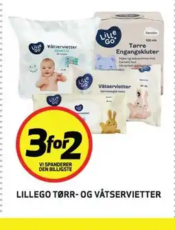 Bunnpris LILLEGO TØRR- OG VÅTSERVIETTER tilbud