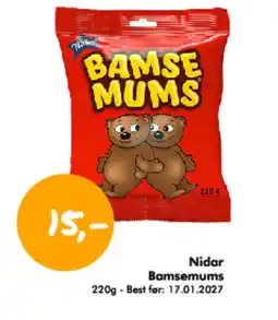 Havaristen Nidar Bamsemums tilbud