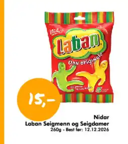 Havaristen Nidar Laban Seigmenn og Seigdamer tilbud