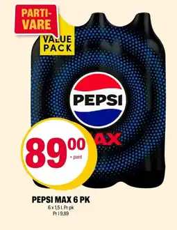 Coop Extra Pepsi max 6 pk tilbud