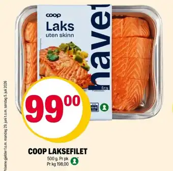 Coop Extra Coop laksefilet tilbud