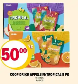 Coop Extra Coop drikk appelsin/tropical 8 pk tilbud