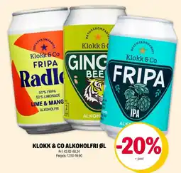 Coop Extra Klokk & Co alkoholfri øl tilbud