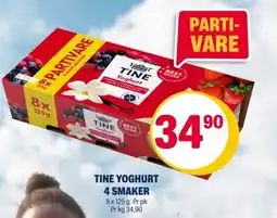 Coop Extra Tine yoghurt 4 smaker tilbud