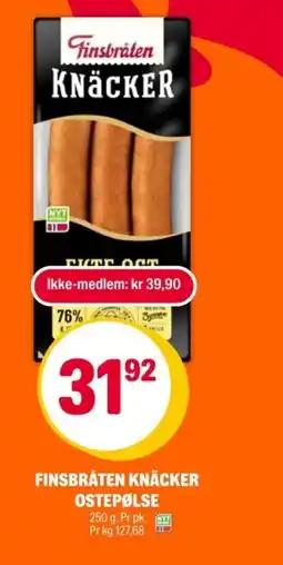 Coop Extra Finsbråten knäcker ostepølse tilbud