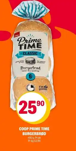 Coop Extra Coop prime time burgerbrød tilbud