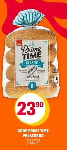 Coop Extra Coop prime time pølsebrød tilbud