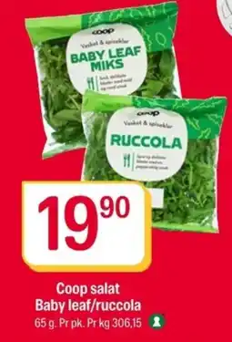 Coop Extra Coop salat Baby leaf/ruccola tilbud