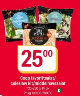 Coop Extra Coop favorittsalat/ coleslaw kit/middelhavssalat tilbud