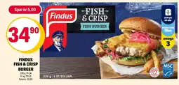 Coop Extra Findus fish & crisp burger tilbud