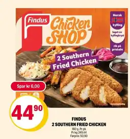 Coop Extra Findus 2 southern fried chicken tilbud