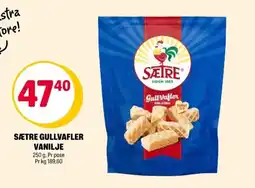 Coop Extra Sætre gullvafler vanilje tilbud