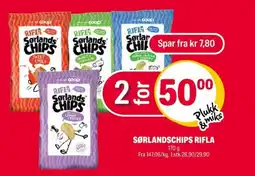 Coop Extra Sørlandschips rifla tilbud