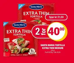 Coop Extra Santa Maria tortilla extra thin medium tilbud