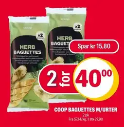 Coop Extra Coop baguettes m/urter tilbud