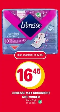 Coop Extra Libresse max goodnight med vinger tilbud