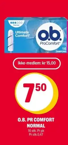 Coop Extra O.B. Pr comfort normal tilbud