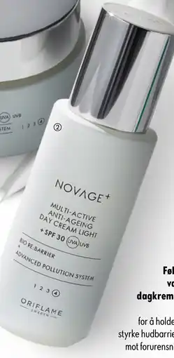 Oriflame Novage+ Multi-Active Anti-Ageing Day Cream Light SPF 30 tilbud