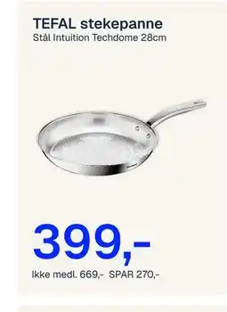 Jernia TEFAL stekepanne tilbud