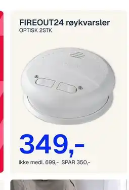 Jernia FIREOUT24 røykvarsler tilbud