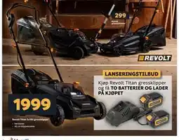 Megaflis Revolt Titan 2x18V gressklipper tilbud