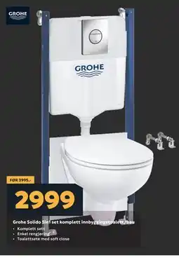Megaflis Grohe Solido 5in1 set komplett innbyggingstoalett/bau tilbud