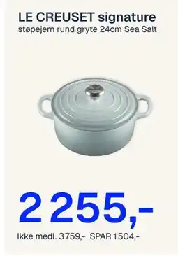 Jernia LE CREUSET signature tilbud