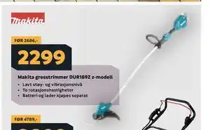 Makita gresstrimmer DUR189Z z-modell