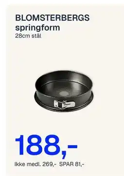 Jernia BLOMSTERBERGS springform tilbud